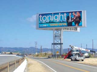 CBS Outdoor giant digital LED billboard in the San Francisco Bay area