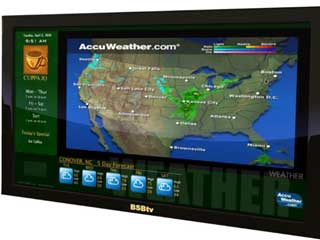 Typical Accuweather templates for a local television weather report