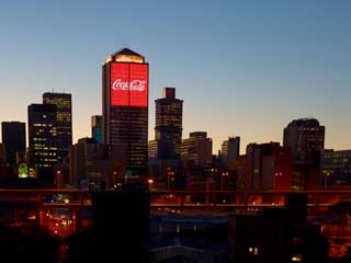 Coca-Cola media façade, Johannesburg, South Africa