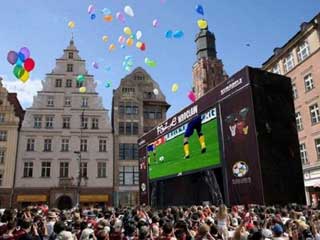 Fan zone LED screen - Euro 2012 in Wroclaw