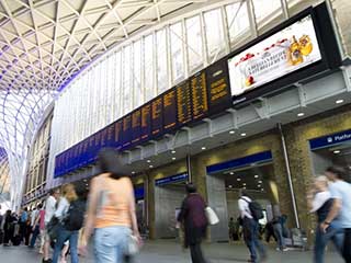 London King’s Cross railway station digital displays