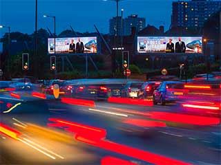 Two LED screens by Outdoor Plus in London at Henlys Corner